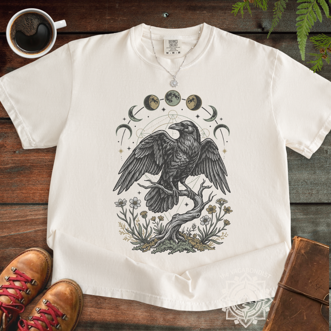 Arctic Raven & Moon Phases T-Shirt