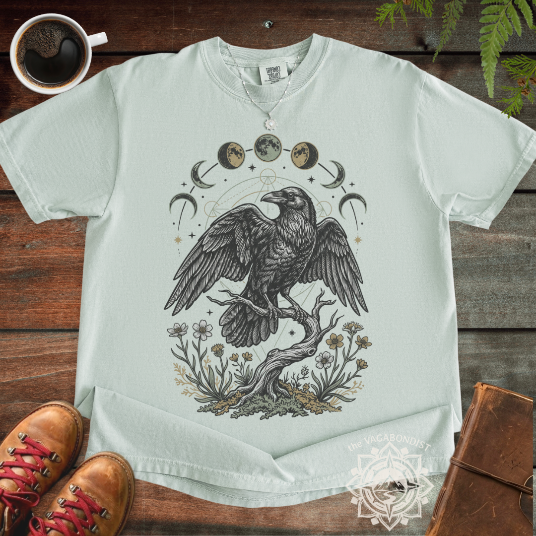 Arctic Raven & Moon Phases T-Shirt