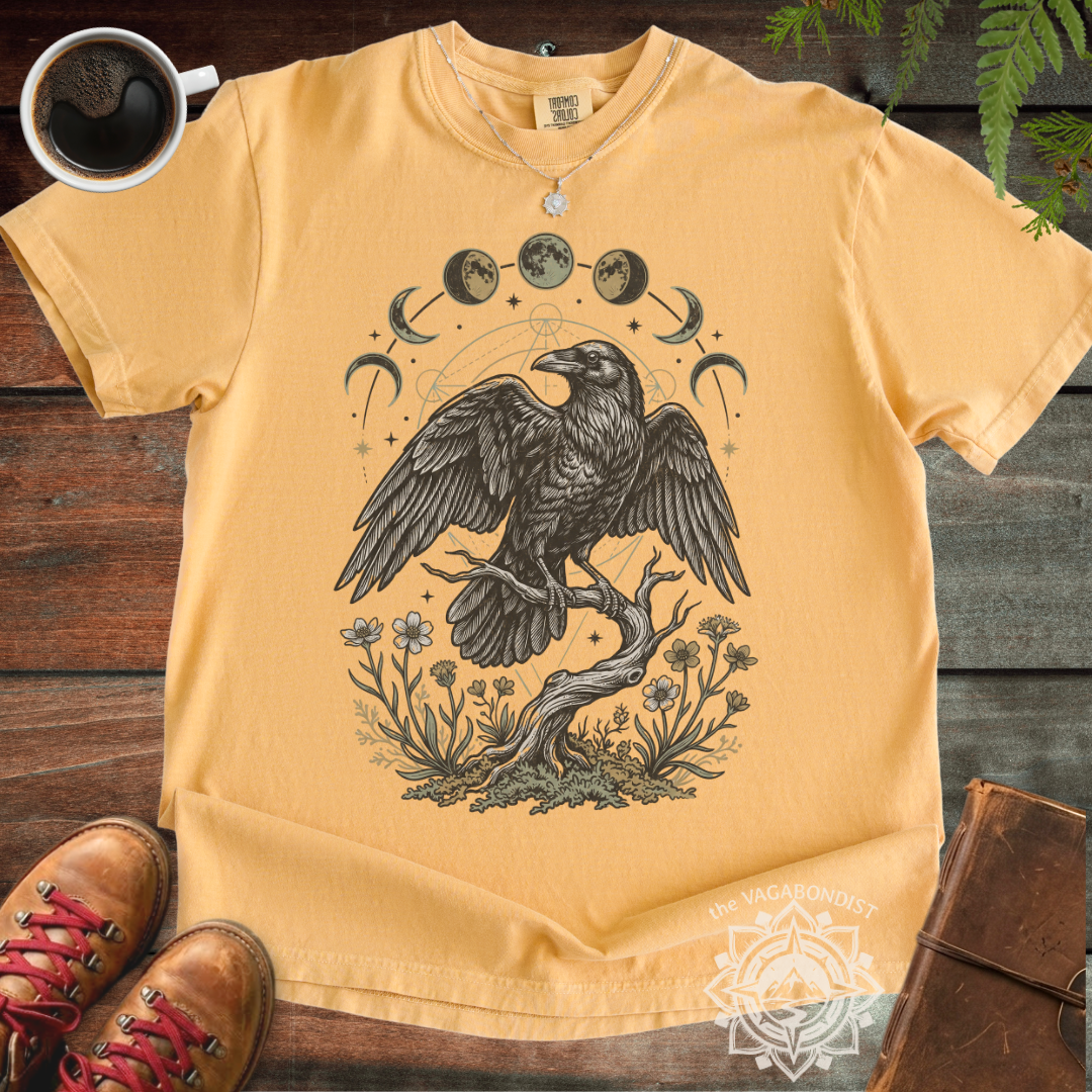 Arctic Raven & Moon Phases T-Shirt