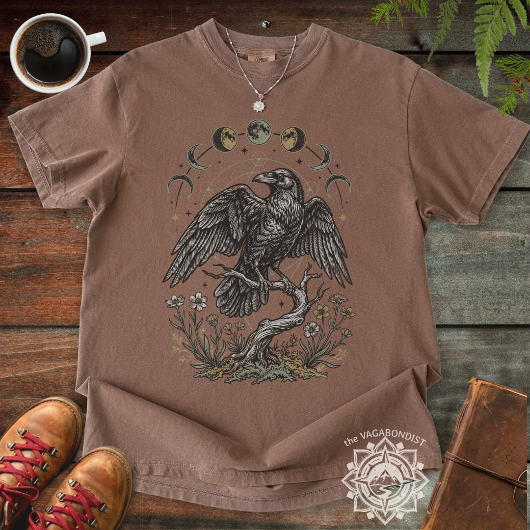 Arctic Raven & Moon Phases T-Shirt