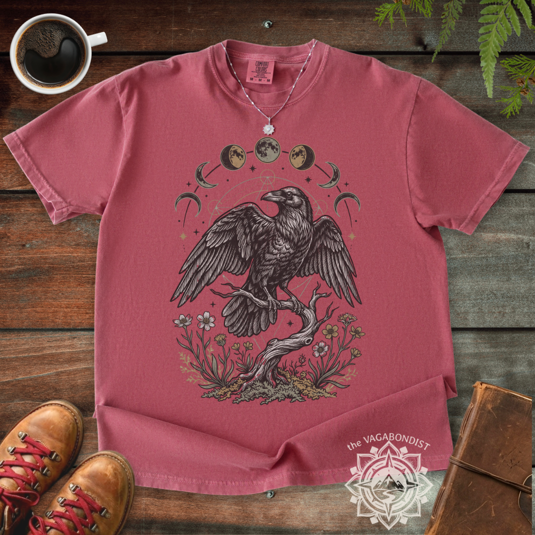 Arctic Raven & Moon Phases T-Shirt