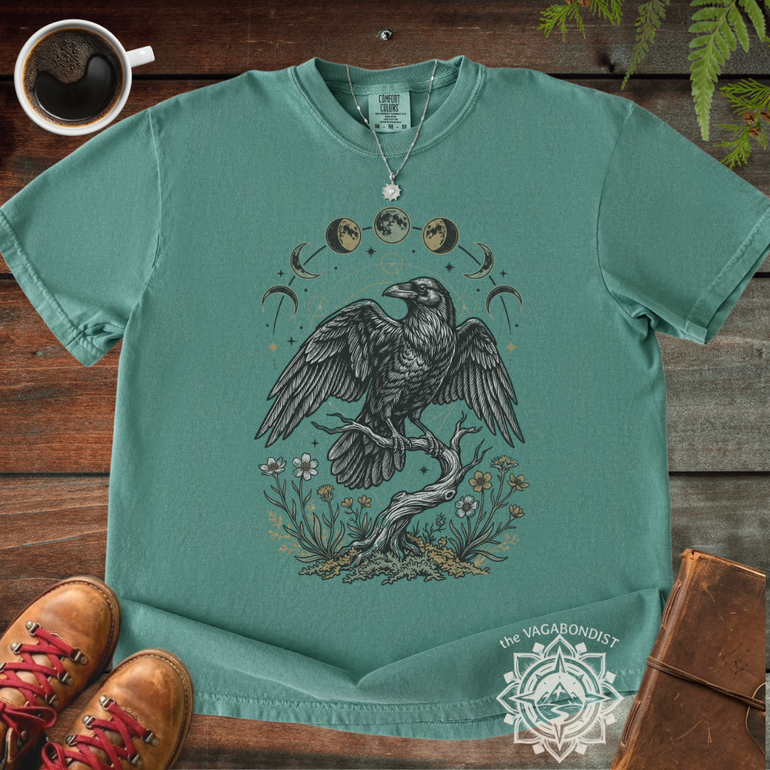 Arctic Raven & Moon Phases T-Shirt