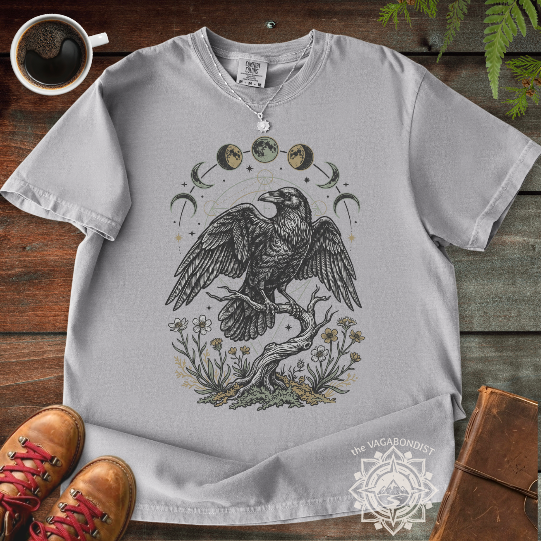 Arctic Raven & Moon Phases T-Shirt
