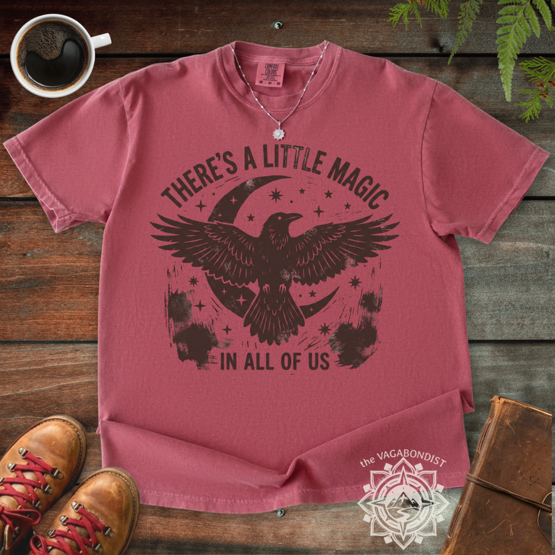 There's a Little Magic in All of Us Raven & Moon T-Shirt