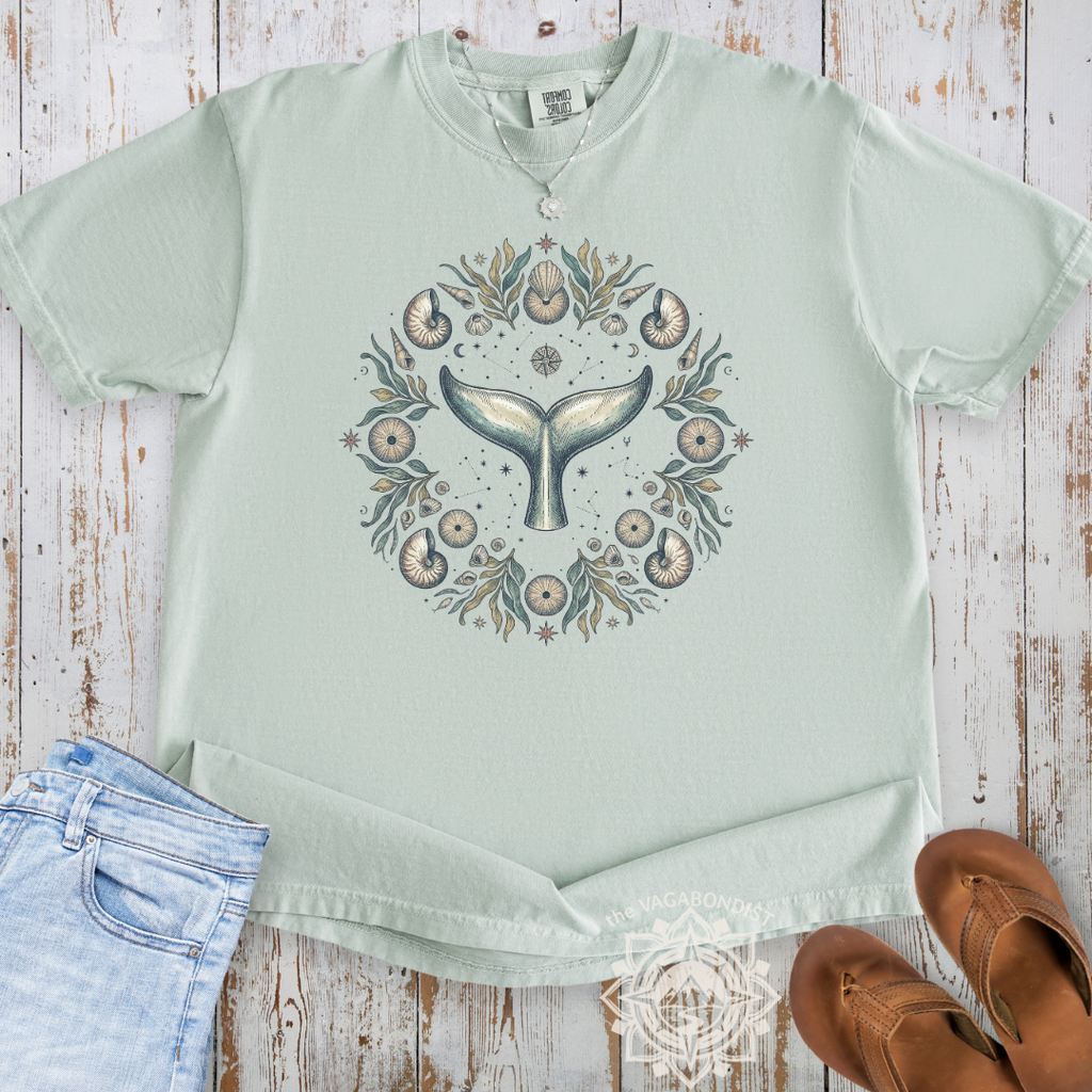 Whale Fluke & Nautilus T-Shirt