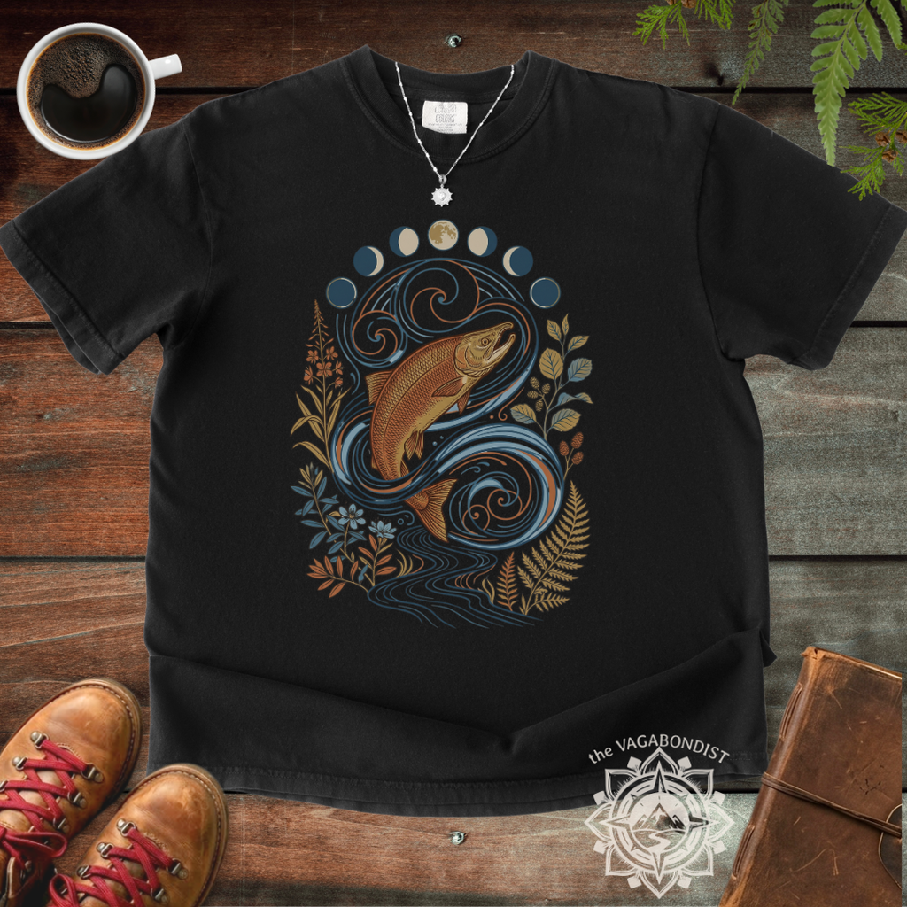 Salmon & Moon Cycles T-Shirt