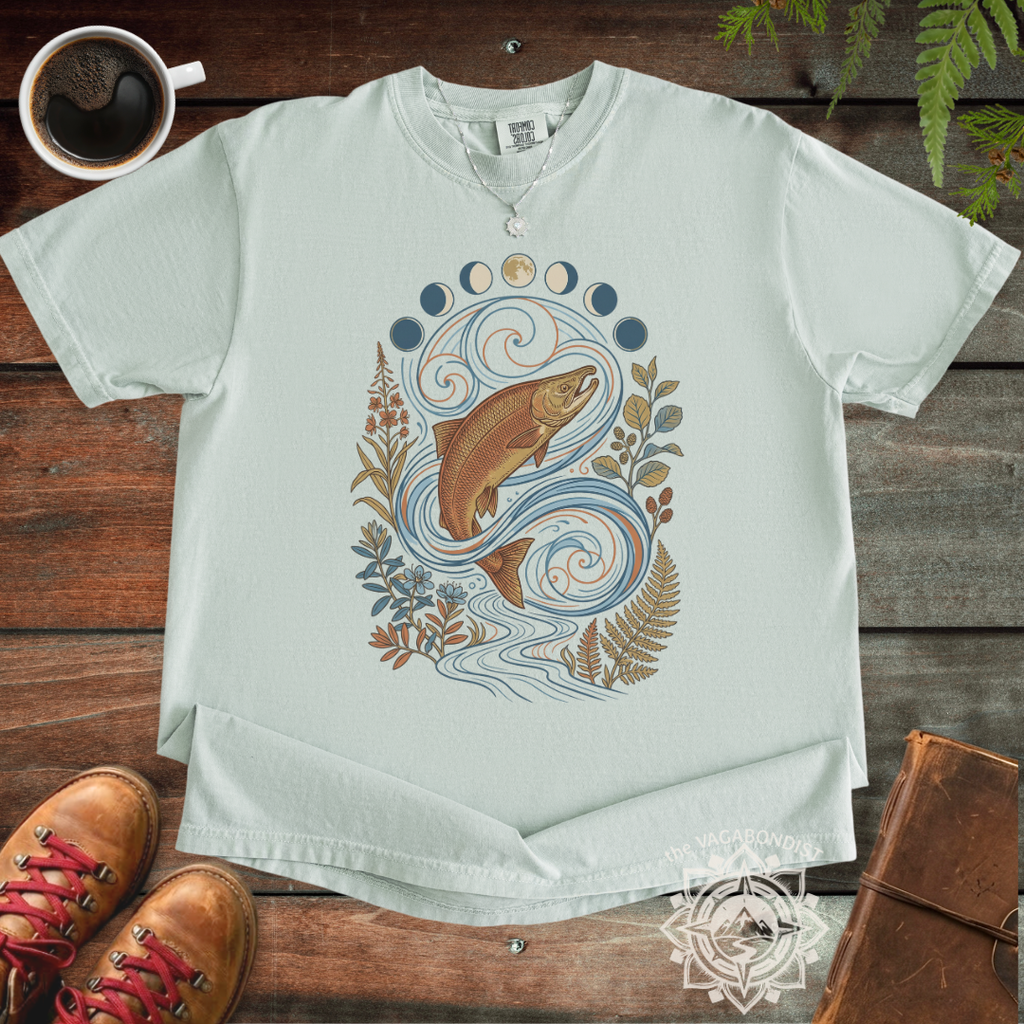 Salmon & Moon Cycles T-Shirt