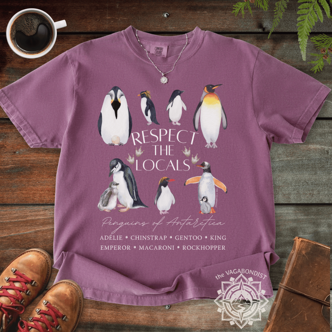 Respect the Locals: Penguins of Antarctica Cotton T-Shirt