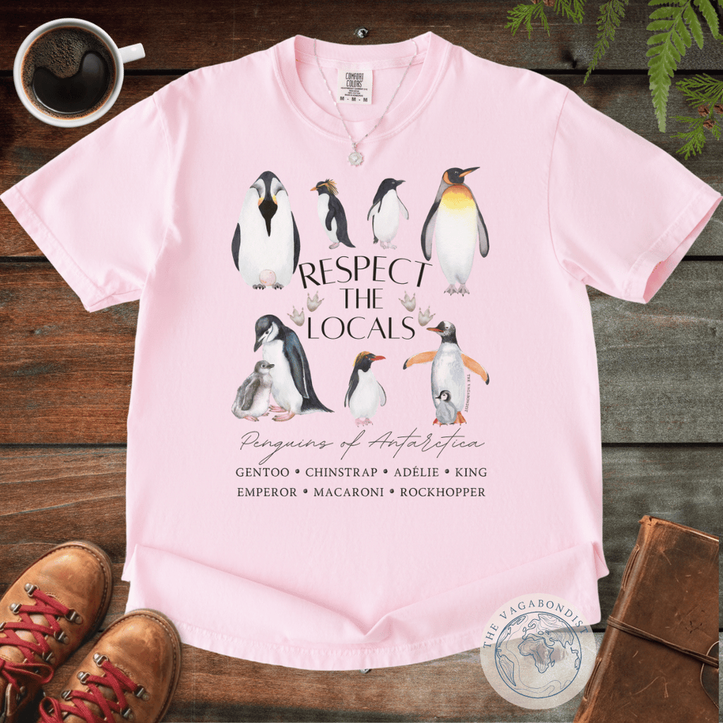 Respect the Locals: Penguins of Antarctica Cotton T-Shirt