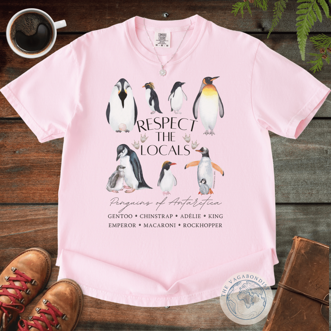 Respect the Locals: Penguins of Antarctica Cotton T-Shirt