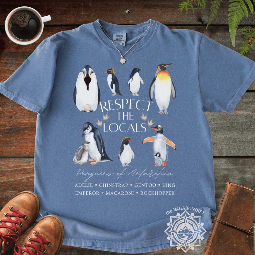 Respect the Locals: Penguins of Antarctica Cotton T-Shirt