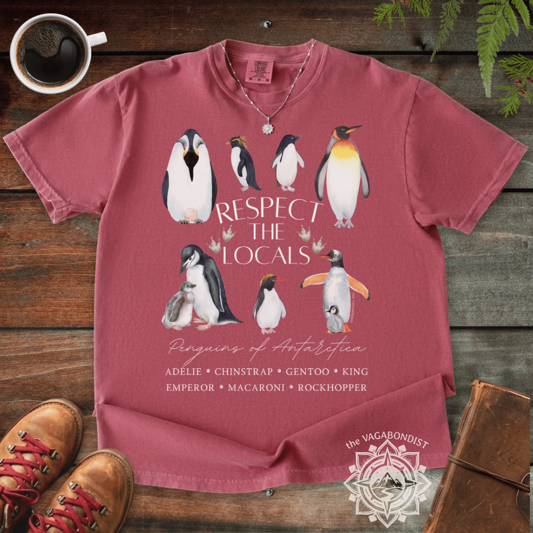 Respect the Locals: Penguins of Antarctica Cotton T-Shirt