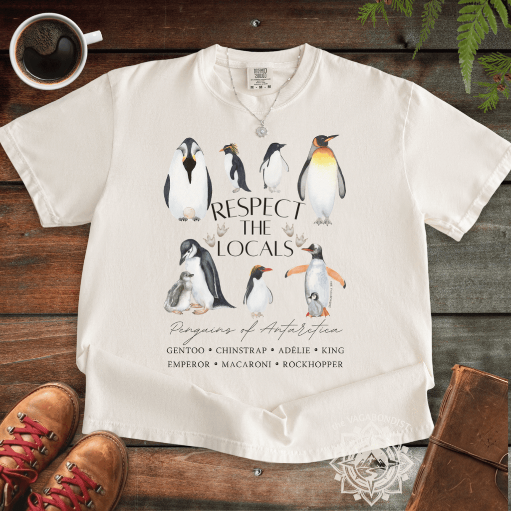 Respect the Locals: Penguins of Antarctica Cotton T-Shirt