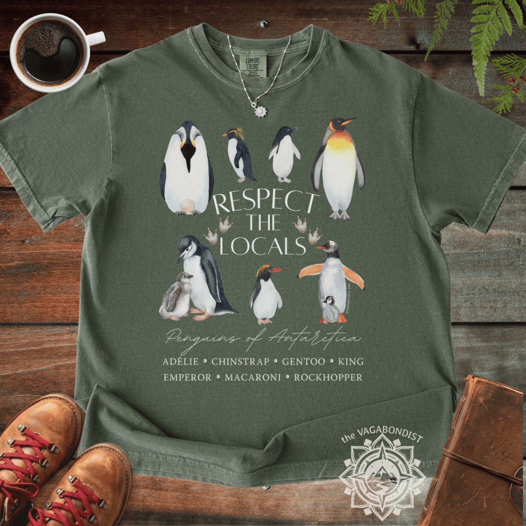 Respect the Locals: Penguins of Antarctica Cotton T-Shirt