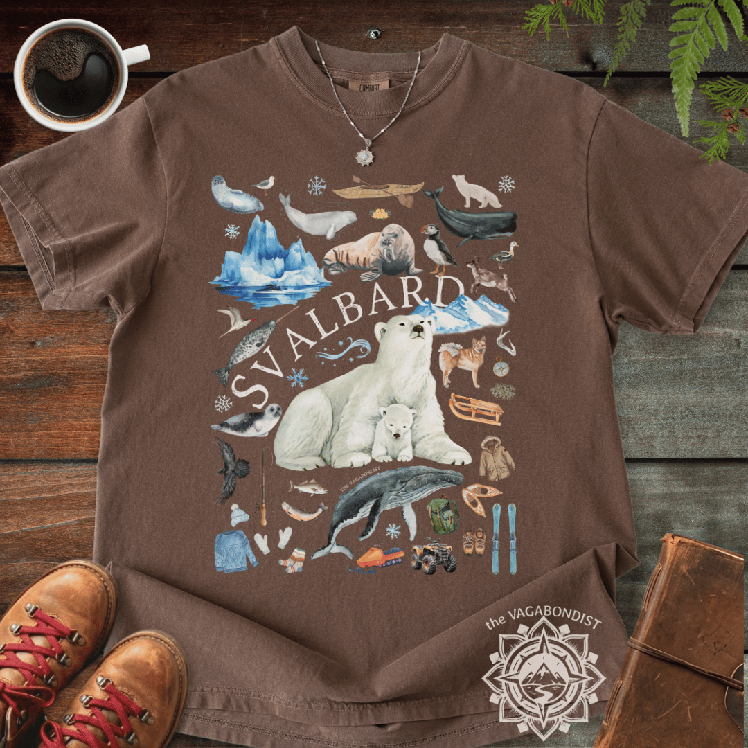 Watercolor Svalbard Icons Cotton T-Shirt
