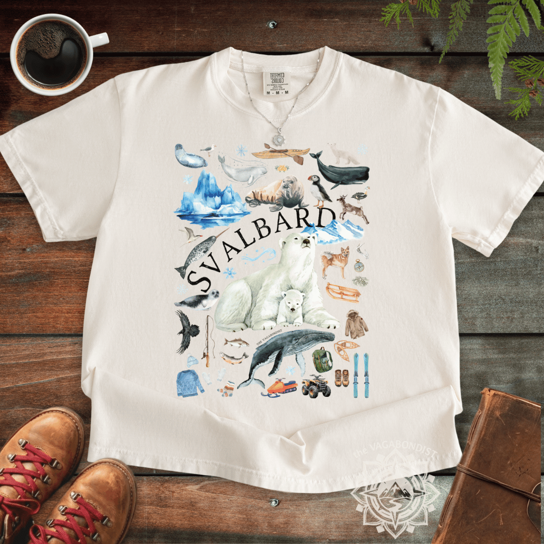 Watercolor Svalbard Icons Cotton T-Shirt