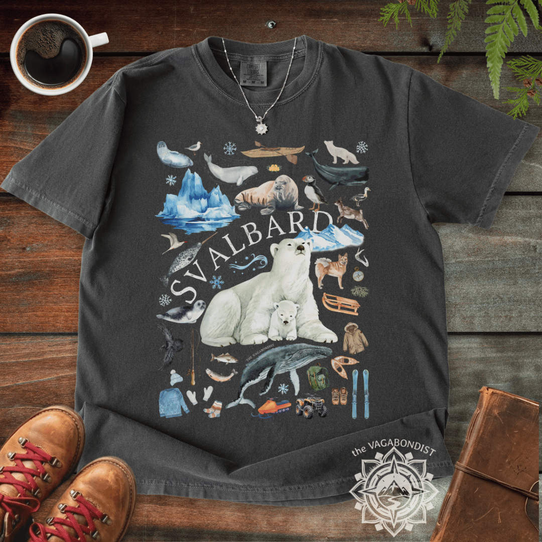 Watercolor Svalbard Icons Cotton T-Shirt